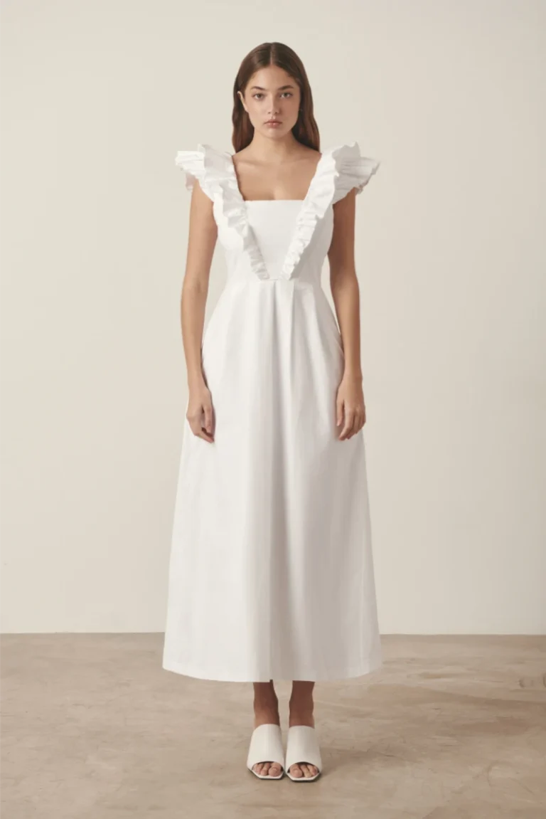 White Organic Cotton Maxi Dress